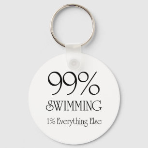 99% zwemmen sleutelhanger