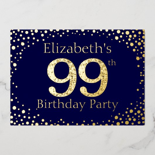 99e uitnodiging tot Folie van de geboorte (Voorkant)