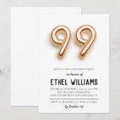 99e uitnodiging van de Birthday Party (Voorkant / Achterkant)