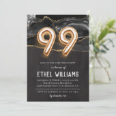 99e uitnodiging van de Birthday Party (Staand voorkant)