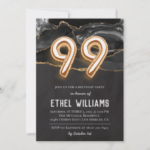 99e uitnodiging van de Birthday Party