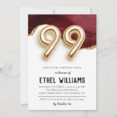 99e uitnodiging van de Birthday Party (Voorkant)