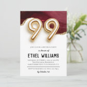 99e uitnodiging van de Birthday Party (Staand voorkant)