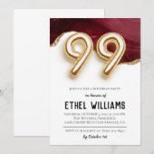 99e uitnodiging van de Birthday Party (Voorkant / Achterkant)