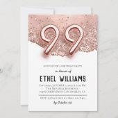 99e uitnodiging van de Birthday Party (Voorkant)