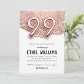 99e uitnodiging van de Birthday Party (Staand voorkant)