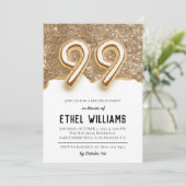 99e uitnodiging van de Birthday Party (Staand voorkant)