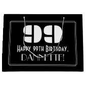 99e verjaardag ~ Art Deco geïnspireerd look "99" + Groot Cadeauzakje (Voorkant)