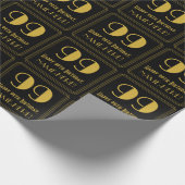 99e verjaardag ~ Art Deco geïnspireerde look "99", Cadeaupapier (Hoek)