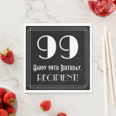 99e verjaardag ~ Art Deco geïnspireerde look "99", Servet (Insitu)