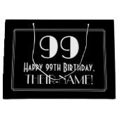 99e verjaardag: Art Deco geïnspireerde stijl "99", Groot Cadeauzakje (Voorkant)