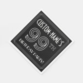 99e verjaardag: Art Deco Style + aangepaste naam Servet (Hoek)