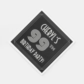 99e verjaardag: Art Deco Style + aangepaste naam Servet (Hoek)