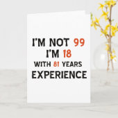 99e verjaardag design kaart (Gele Bloem)