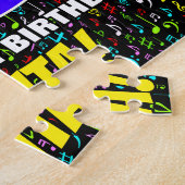 99e verjaardag — Fun, Colorful Music Symbols & "99 Legpuzzel (Zijkant)