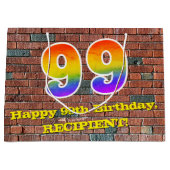 99e verjaardag: Fun, door graffiti geïnspireerde r Groot Cadeauzakje (Voorkant)