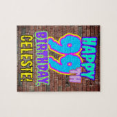 99e verjaardag ~ Fun, door Urban Graffiti geïnspir Legpuzzel (Horizontaal)