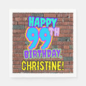 99e verjaardag ~ Fun, door Urban Graffiti geïnspir Servet (Voorkant)