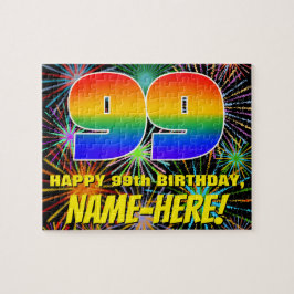 99e verjaardag: Fun, kleurrijk gevuurwerk Legpuzzel