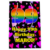 99e verjaardag: Het liefhebbende Kunstpatroon, Reg Medium Cadeauzakje (Voorkant)