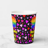 99e verjaardag: Het liefhebbende Kunstpatroon, Reg Papieren Bekers (Links)