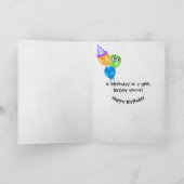 99e verjaardag Kaarsen met Eyebollen Kaart (Binnen)