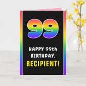 99e verjaardag: kleurrijke regenboog # 99, Naam va Kaart (Gele Bloem)