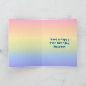 99e verjaardag: kleurrijke regenboog # 99, Naam va Kaart (Binnen)