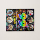 99e verjaardag: Leuke regenboog #, aangepaste naam Legpuzzel (Horizontaal)