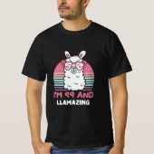 99e verjaardag Llamazing Llama 99-jarige verjaarda T-shirt (Voorkant)