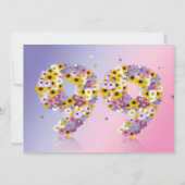 99e verjaardag, met bloembranen kaart (Voorkant)