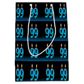 99e verjaardag met oogbalkaarsen medium cadeauzakje (Voorkant)