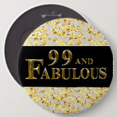 99e verjaardag ronde button 6,0 cm (Voorkant /achterkant)