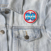 99e verjaardag v2 ronde button 5,7 cm (In situ)