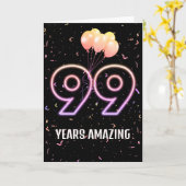 99e verjaardag van de luchtballonnen en Confetti Kaart (Gele Bloem)