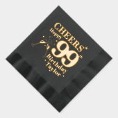 99e verjaardag viert champagneglazen folie servetten (Rechts)