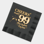99e verjaardag viert champagneglazen folie servetten (Links)