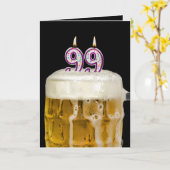 99e verjaardag zwarte bier kaart (Gele Bloem)