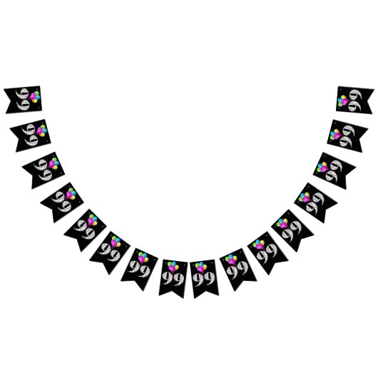 99e verjaardagsfeestballonnen vlaggetjes (Alle)