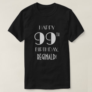 99e verjaardagsfeestje - Art Deco geïnspireerd loo T-shirt
