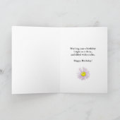 99e verjaardagskaart met vrolijke lachende bloemen kaart (Binnen)