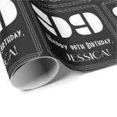 99ste verjaardag: Art Deco Geïnspireerd als "99" & Cadeaupapier (Rol Hoek)