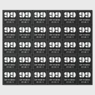 99ste verjaardag: Art Deco Geïnspireerd als "99" & Cadeaupapier