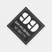 99ste verjaardag: Art Deco Geïnspireerde look "99" Servet (Hoek)