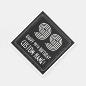 99ste verjaardag: Art Deco Geïnspireerde look "99" Servet (Hoek)