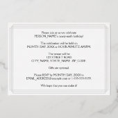 99ste verjaardag: Art Deco Kijk "99" en naam Folie Uitnodiging (Achterkant)