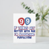 99ste verjaardag ontwerp briefkaart (Staand voorkant)