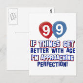 99ste verjaardag ontwerp briefkaart (Voorkant / Achterkant)