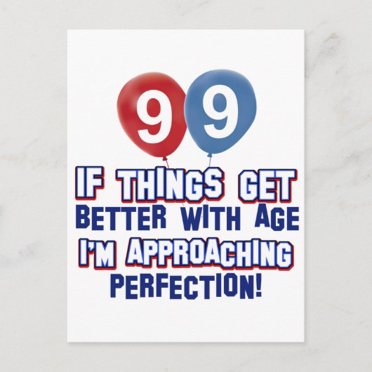99ste verjaardag ontwerp briefkaart (Voorkant)
