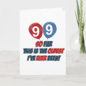 99ste verjaardag ontwerp kaart (Voorkant)